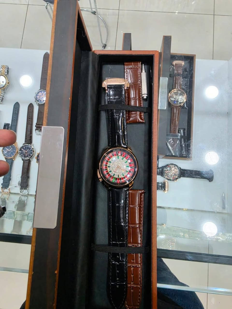 لا توجد تفاصيل

نص مكتوب في الصور:
- J&CO JACOB & CO GENÈVE ART . TIME . LEGACY More Than Just a Watch EXTRAORDINARY CRAFTSMANSHIP TIMELESS BEAUTY EXQUISITE DETAILS PRECIOUS GEMSTONES MASTERPIECE OF FINE JEWELRY PREMIUM LEATHER STRAP JACOB & CO GENÈVE WHEN ART MEETS TIME
- متوفر أمازون كركوك ستور · Amazon Kirkuk Store · 1 س · سلام عليكم اخوان ... المزيد
- 1/7 All images Product(7) Variations(7) Rs. 12,399 Purchase