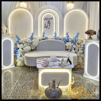 للكوشات الخلفيه مع الميز الامامي والطبلات الجانبيه للبيع 🤍  تصاميم ممي...