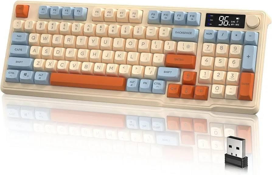 M96 Wireless Gaming Keyboard,
جديد وايرليس و بي شاشه 
و بي تحكم صوت و ميوت للصوت
و الشحن ايطول اسابيع 
السعر 20 الف مكان بغداد 
البياع اذا قريب توصيل عليه
ملاحظه بدون كرتونه 
متواجد واتساب 
***********
