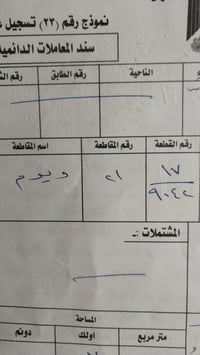 تكريت الديوم • ١٥٠م • طابو ملك صرف