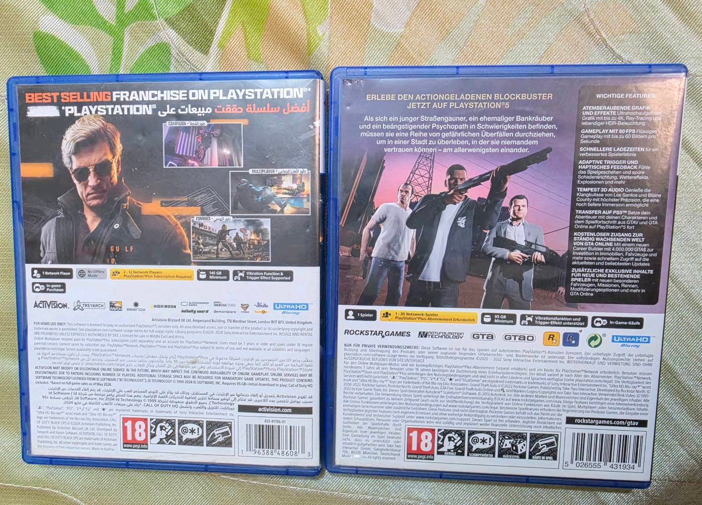 لعبة gta5 نظافة 100% اخت الجديدة 25 الف لعبة بلاك اوبس 6 نظيفة شخوط بسيطه وعالفحص 35 الف عنواني بغداد اي استفسار عالرقم ***********