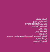 الصوفيه البسوده • ٣٠٠م • عقد زراعي