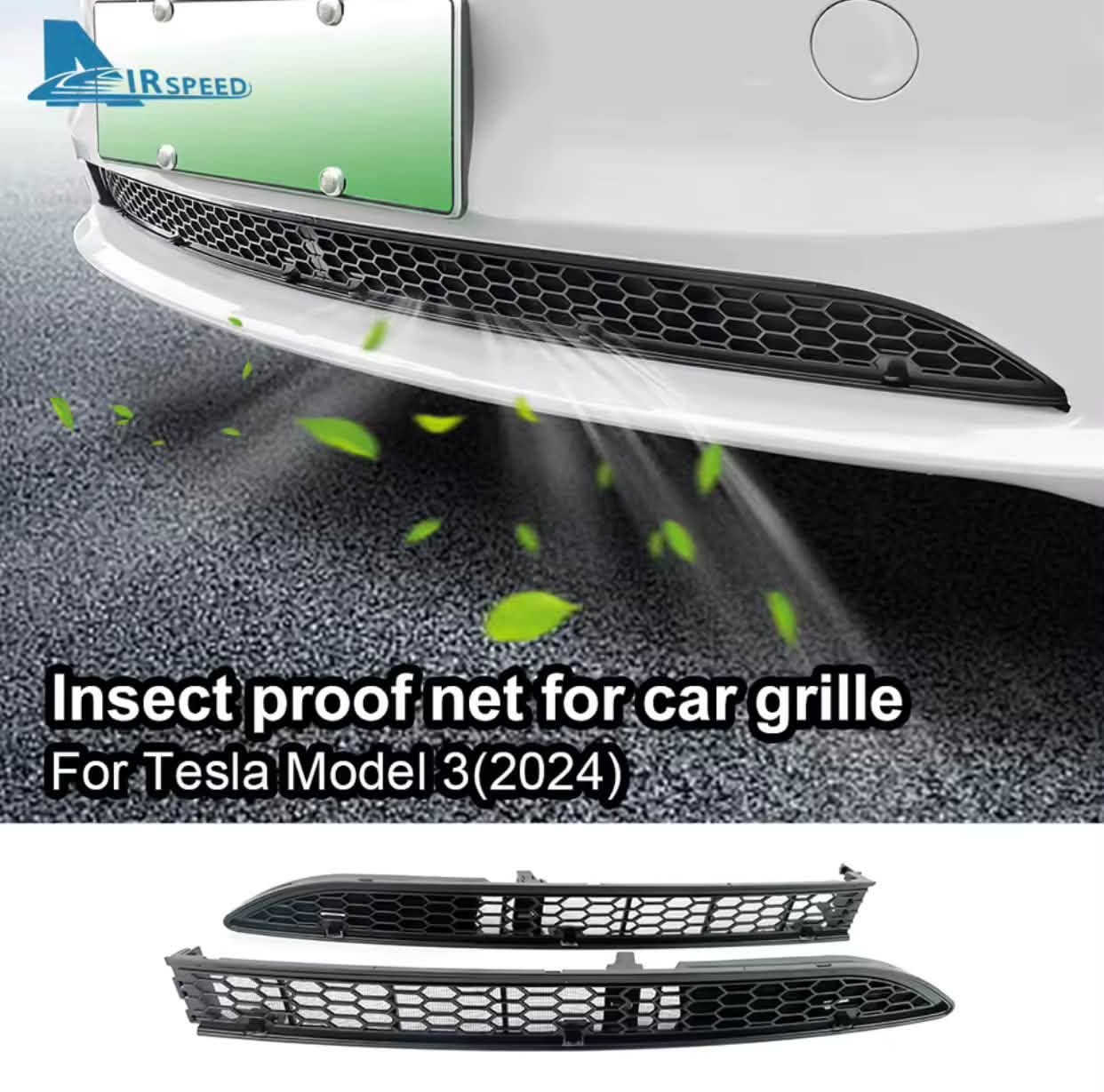 Tesla
للتواصل خاص او واتساب 
***********

نص مكتوب في الصور:
- Insect proof net for car grille
- For Tesla Model 3(2024)