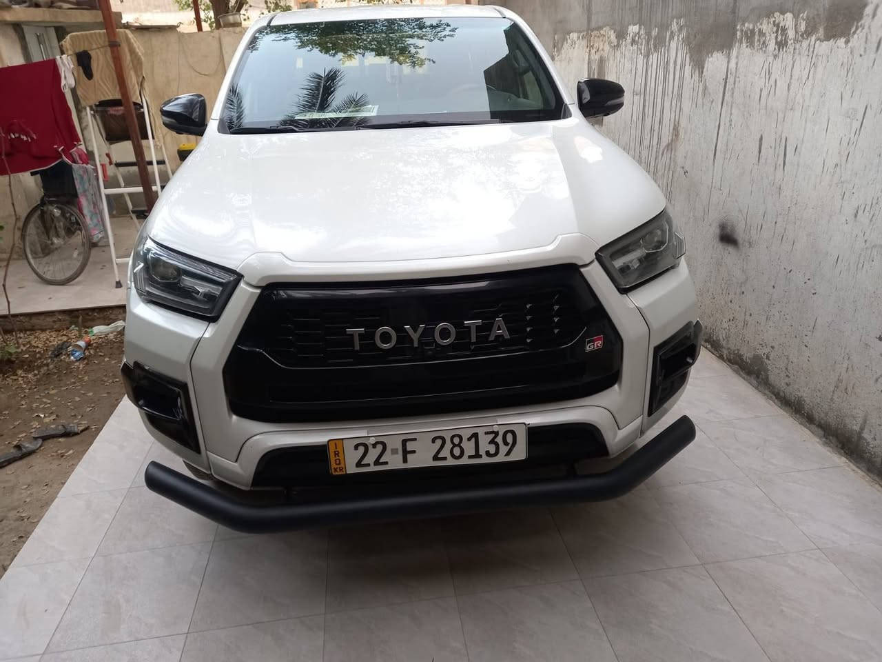 *🏆 للبيع - TOYOTA HILUX GR SPORT 2023 🏆*

السلام عليكم
تويوتا هايلوكس GR سبورت للبيع (كويتي) 

*✅ التفاصيل:*
- الموديل: 2023 GR SPORT (اعلى فئة)
- اللون: ابيض صدفي 
- المحرك: 2.8 توربو سوبر  (كاز)
- الممشى: [89071]
- الضرر: مثل ما موضح بالصورة
•. الرقم:  اربيل 22
*✅ المواصفات:*
ويل 18 GR اسود / حساسات / كاميرا خلفية / كامرة امامية/ مقاعد جلد / بصمات 2 / دخول ذكي / شاشة كبيرة / لايت زنون LED / نظام مانع انزلاق / شفتات ستيرن

*✅ السعر:* [37,000 دولار] وبيه مجال

*✅ العنوان:* [بغداد ابو غريب]
*✅ للاتصال:* *********** واتساب
--
