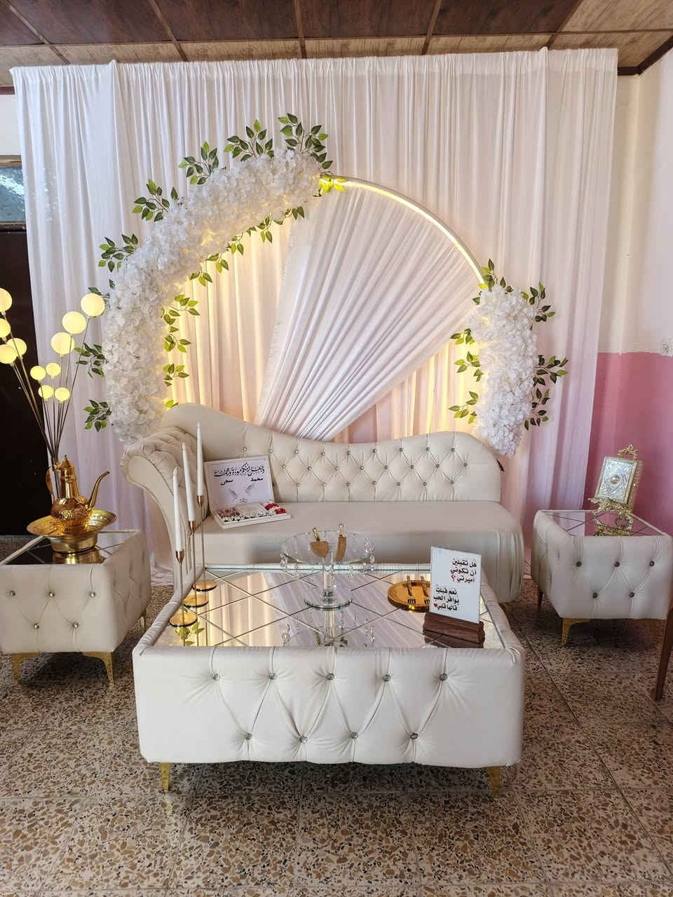 🔥 عــروض تــجــهــيــزات حــمــودي 🔥
💍 عرض نهاية شهر الـ9 💍

🎉 خـصـم 20% عـلـى كـوشـات الأعـراس 🎉

🚚 التوصيل + التركيب + الترجيع مجاناً
📍 داخل سهل نينوى فقط

احجزوا مبكراً وثبّتوا موعدكم
حتى تضمنون توفر الكوشة بموعدكم ❤️

⏳ العرض لغاية نهاية شهر الـ9 فقط

📍 عنواننا:
الموصل – برطلة – باشبيته
طريق المشاية – عامود 26

📱 واتساب واتصال: ***********
📞 للاتصال: ***********

❤️ تجهيزات حمودي ❤️
نجهز فرحتكم بأحلى كوشة وأحلى تفاصيل 💍✨
