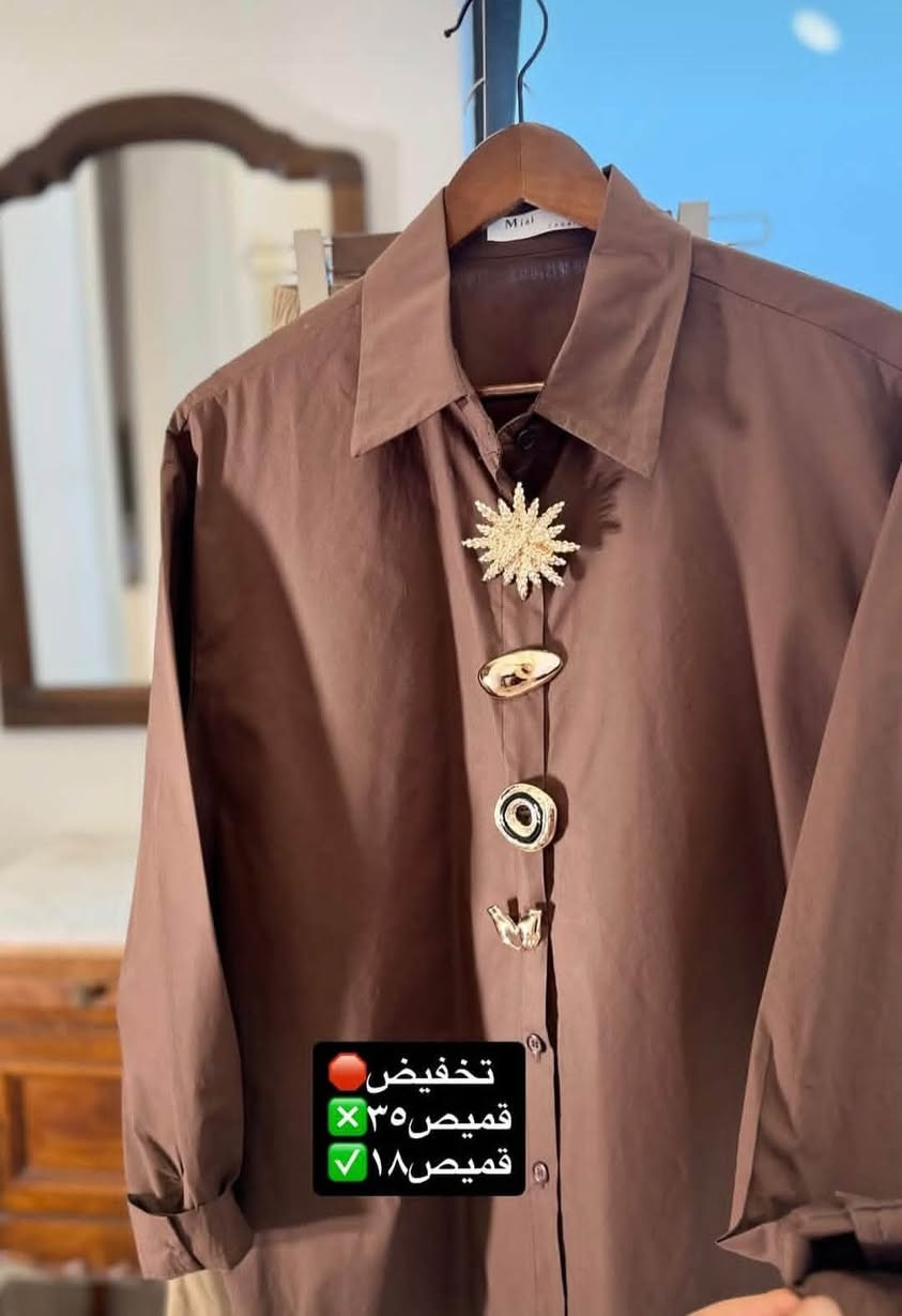 تخفيضات قمصان للبيع السعر السابق ٣٥ السعر الحالي ١٨ نوع القماش تترون فري سايز

نص مكتوب في الصور:
- تخفيض 🔴 قميص ٣٥ ❌ قميص ١٨ ✅
- تخفيض 🔴 قميص ٢٥ ❌ قميص ١٨ ✅ فري سايز