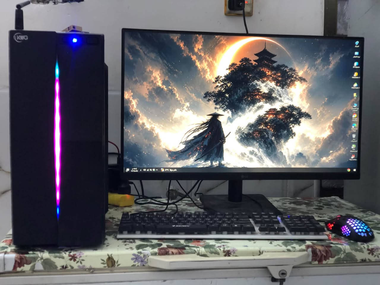 كرت RX580 • i3-9100F • شاشة 27 بوصة