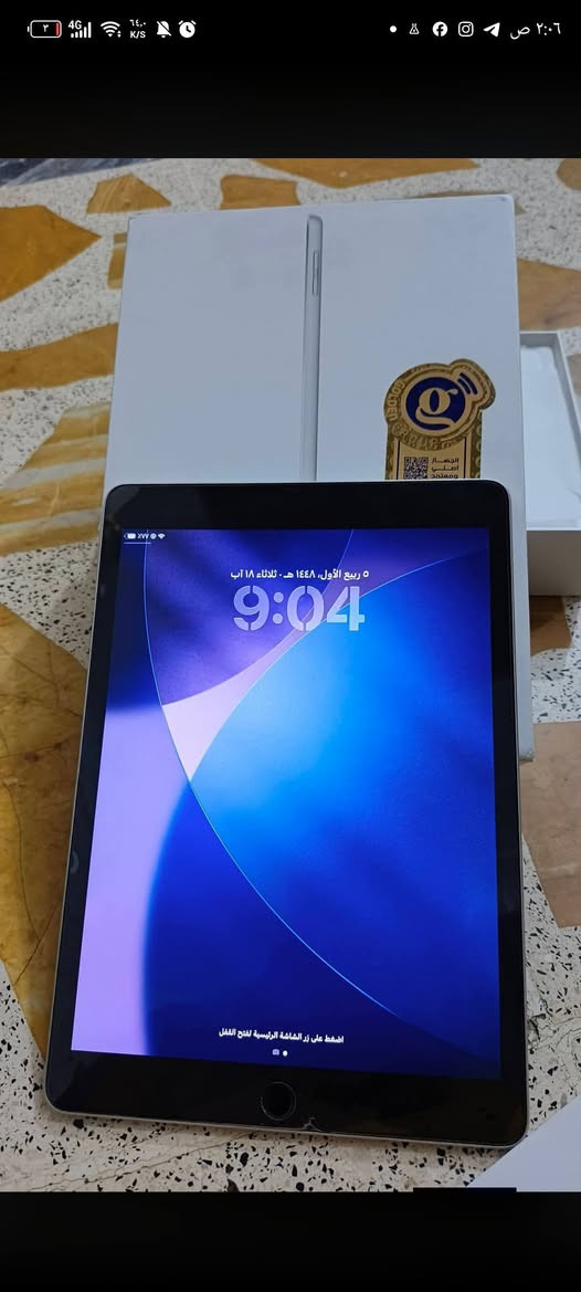 سلام عليكم ايباد ابل 9 نضافه 100/100 بطاريه 100/100 سعره 300 وبي مجال للاستفسار ***********
