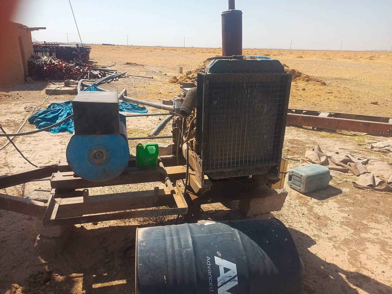 محرك فيأت 6بساتم مع رأس توليد حجم 50 KV شغال 
موجود بالقراج قرية بنديان غربي السعر 20 ورقه بي شوي مجال 
الشراي فقط يتصل على الرقم ***********
