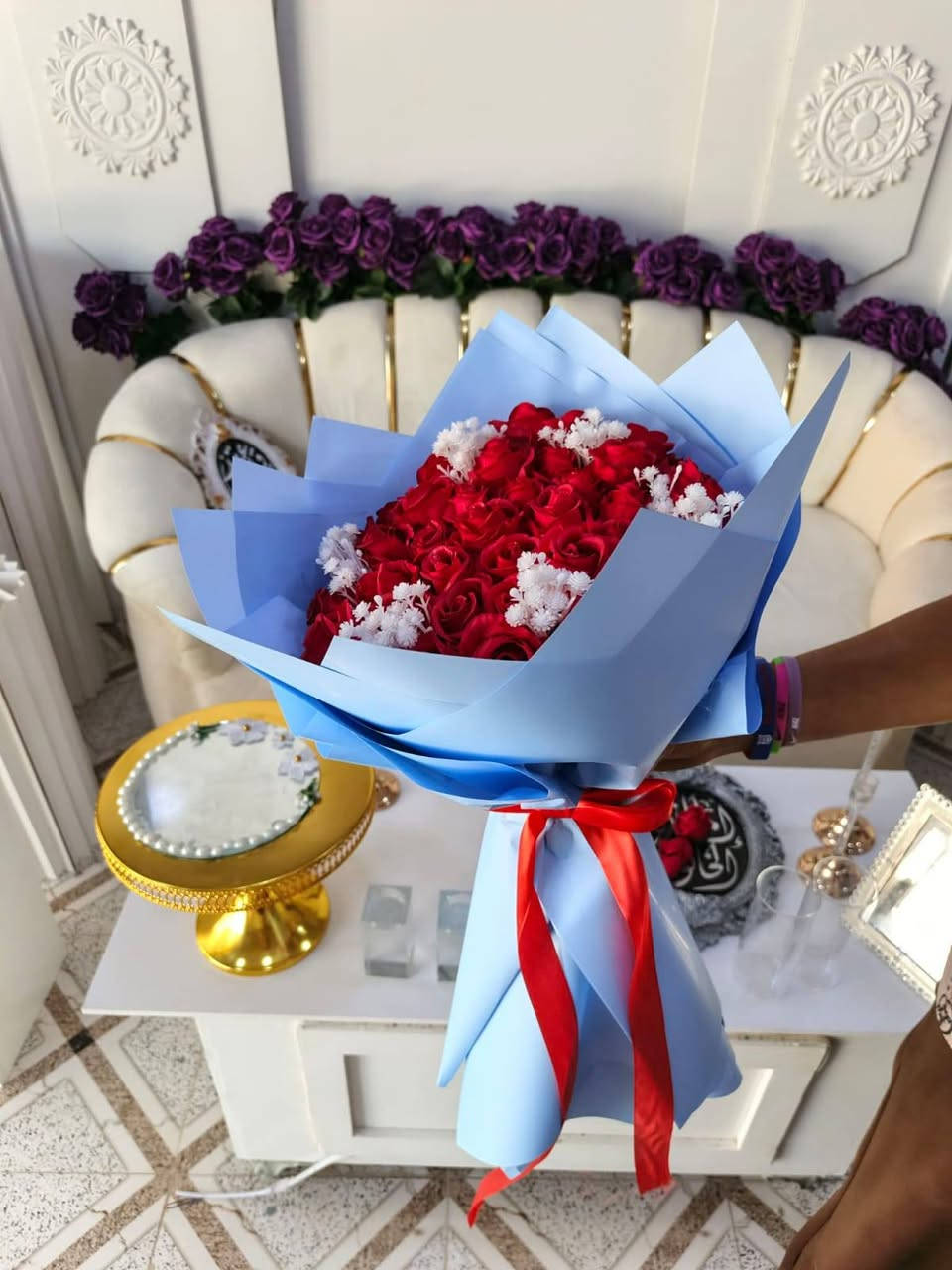 سلام عليكم .
يتوفر جميع موديلات الكوشات الحديثه 💫
نضافه فول اضاء قويه 
يتوفر بوكيهات ورد كافه الاشكال والموديلات💞
مسكات عروس و مسكات عريس💯
ومتوفر كيك عمل منزلي وطباعه صور سكريه قابله الاكل 💯🎂
كيك اعياد ميلاد و نيشان و توديع عزوبيه 🎂💯
توصيل كافه النهروان 💯
اسعار مناسبه
والسعر شامل التوصيل والشد والنقل 💫
عروض وخصومات
عنوانه نهروان شارع 60 شارع السوك مقابيل مجمع الروان الطبي 🚩
تواصل خاص او علا رقم او واتساب ***********☎️
