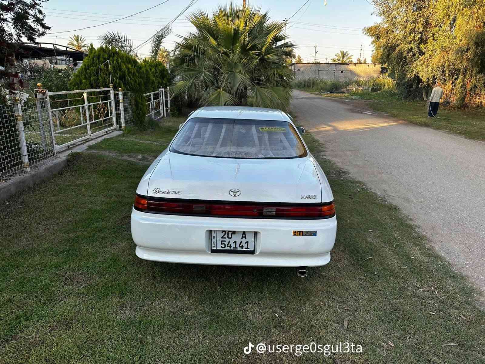 تيوتا مارك نفخ بحاله الوكاله ماشيه 190 مكفوله من صبغ وتبديل وضربه ديالى بااسمي سعرها 83 مكاني الدوايه ***********

نص مكتوب في الصور:
- @userge0sgul3ta