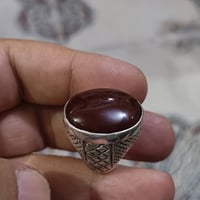 عقيق يماني كرز الكرز نخب اول طبيعي حرر بصياغه مميزه السعر ٦٥ الف 07725...