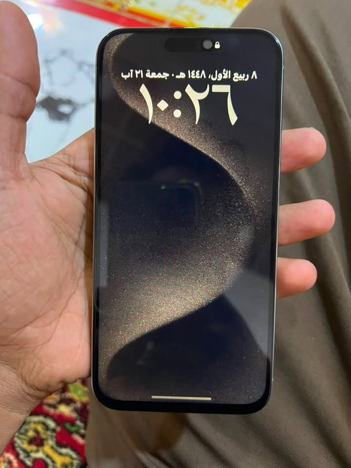 ايفون
15برو ماكس
بطارية87
 عدد دورات900
 مبدل شاشة تجاري
 فيس ايدي بي مشكلة بسبب الشاشة
   مستعجل ع بيعه مكاني السماوة  السعر810 
 للتواصل واتس فقط
***********
