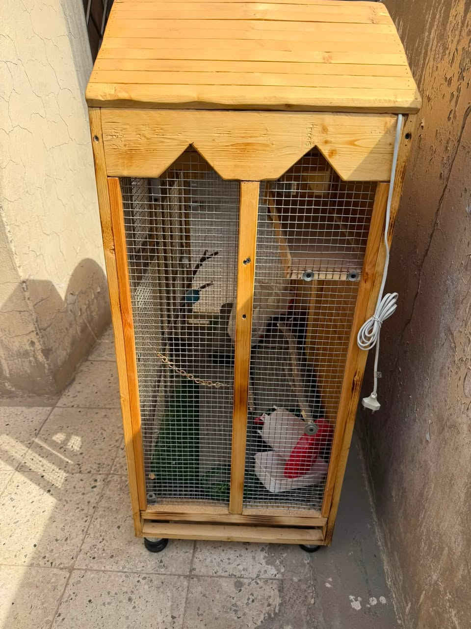 قفص ديكوري وشغل درجة اولى
سيم بي ار سي مربع 1 سم فتحة
عرض 103 نزال 49
طول المثلث 122 , طول نصف الدائري 101
مضروب وارنيش وضمان شغل شكد متريد
كلفني 225 الف
ابيع ب 180 الف
مكاني بغداد البلديات

***********
