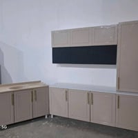 كاونتر بالون بريص نوعيه جيده خشب مترين ارضي وملحق مع فاترينا  مع سنك م...