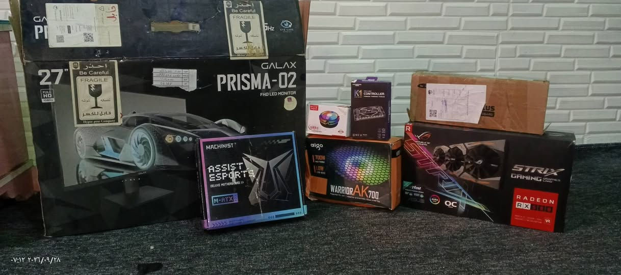 Pc/حاسبة للبيع
***********
سلام عليكم سعرها 575 وبخدمة الشراي 
موصفات بل صورة موجودة 
كرت شاشة rx 580 من من ريدون او روج 
مذر بورد x99 ddr 4 
رامات 16 ddr 4 
معالج E5-2680 
بور سبلاي 700w ارجيبي 
مبرد هوائي ارجيبي 
ماوس وكيبورد مرتبات وايرلس او شحن
شاشة حجم 27انج 75هرتز 
سماعة رئس ارجيبي مايك مرتبة 
جويستك تجاري 
موس باد ارجيبي 
+ هدية وياهن للي ما يتعبني+ مستخدمه يمكن،3اشهر او اقل

نص مكتوب في الصور:
- ٠٧:١٢ ٢٠٢٦/٠٩/٢٨
- ٠٧:١٣ ٢٠٢٦/٠٩/٢٨
- هذا الكمبيوتر الشخصي
- عرض
- فرز
- جديد
- الأجهزة ومحركات الأقراص
- القُرص المحلي (C:)
- 11.2 غيغابايت حرة من 238 غيغابايت
- وحدة تخزين جديدة (D:)
- 55.5 غيغابايت حرة من 232 غيغابايت
- الرئيسية
- المعرض
- kskos - شخصي
- سطح المكتب
- التنزيلات
- المستندات
- الصور
- الموسيقى
- ملفات الفيديو
- ٢٠٢٦/٠٩/٢٨ ٠٧:١٧
- kskos Broadw jpio413r292g@outlook.co النظام ، حول العثور على إعداد المعالج Intel(R) Xeon(R) CPU E5-2680 v4 @ 2.40GHz 2.40 GHz ذاكرة RAM المثبتة ١٦ غيغابايت السرعة ٢١٣٣ ميغا هرتز بطاقة الرسومات ٨ GB Radeon RX 580 Series مساحة التخزين ٤٧١ GB تم استخدام ٤٠٦ GB من ٤٧١ GB DESKTOP-U82FA8F X99 PR9-H إعادة تسمية هذا الكمبيوتر نسخ معلومات الجهاز اسم الجهاز DESKTOP-U82FA8F المعالج Intel(R) Xeon(R) CPU E5-2680 v4 @ 2.40GHz (2.40 GHz) ذاكرة RAM المثبتة ١٦ غيغابايت بطاقة الرسومات Radeon RX 580 Series (8 غيغابايت) مساحة التخزين تم استخدام ٤٠٦ GB من ٤٧١ GB معرف الجهاز 935DF199-2E63-4CCF-B064-AB9942991999 معرف المنتج 00391-70000-00000-AA882 نوع النظام نظام تشغيل بإصدار ٦٤ بت ومعالج يستند إلى x64 القلم واللمس لا يتوفر إدخال باللمس أو بالقلم لجهاز العرض هذا ارتباطات ذات صلة المجال أو قاعدة المعارف حماية النظام إعدادات النظام المتقدمة الرئيسية ف Bluetooth مكة والإنترنت اء طابع شخصي ابيققات سات لغة الوقت لعاب مكانية الوصول الخصوصية والأمان Windows Update ٢٠٢٦/٠٩/٢٨ ٠٧:١٦