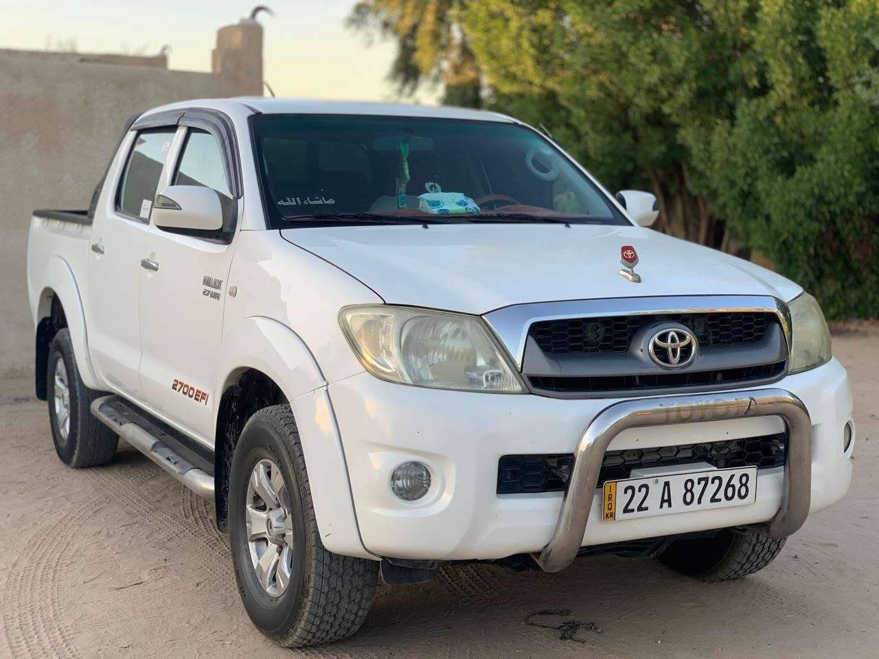 هايلوكس ٢٠١٠ فور ويل  سعودي
مكفولة من الضربة و الصبغ و التبديل

حدادية ١٠٠٪
محرك ١٠٠٪
كير ١٠٠٪. كير عادي 
تخم تاير
ماشيه 196 حقيقي  

العنوان النجف سيطرة مفرق الكفل عامود 350 

رقم اربيل انكليزي

السعر 175$ قابل للتفاوض

للاستفسار *********** اتصال لايوجد خاص
