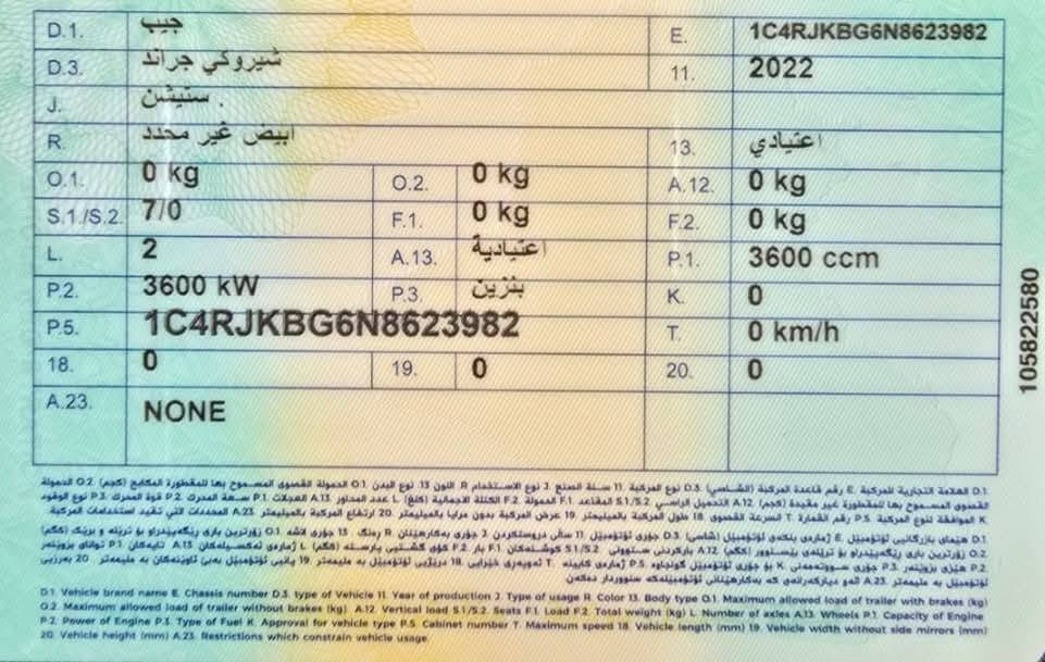 جراند شيروكي ليمتد • ٢٠٢٢ • ٢٤٠٠٠ ميل