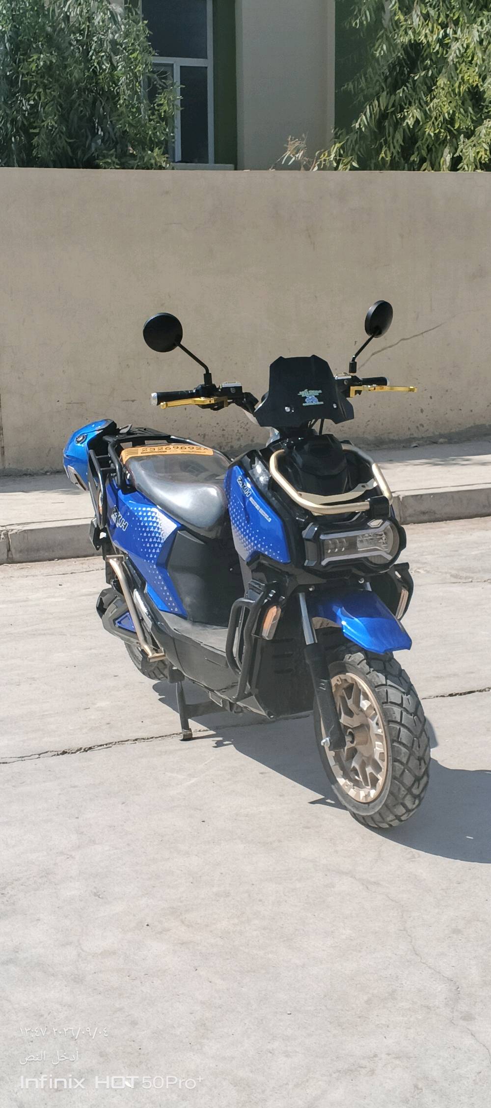 اباتشي جيل 5 ( 2026) 
 اللون الازرك وذهبي مميز
وبطارية العدد 6 كرافين 38 امبير مسطرة 
بريك رياضي دهن 
درع حماية كامل 
تاير جبلي 120 - 70 - 12 
شاشة ذكيه تقرء العطلات
ملف 3000

سرعه حقيقي 88 
دبل اشارة - نظام بك 
تمشيك 80 كيلو 
دبل سويتج وبصمة
ماخذه قسط
وابيعه نقد ماشيه فقط 1450 
السعر 1300 وقابل للتفاوض
ويرهم مراوس نزل لعندك ورزق على رب العالمين