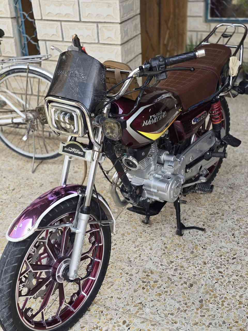 🛑بيع او مراوس
🛑ناما برو 

🛑مديل 25

🛑محرك 200cc

🛑نقصها فقط بك لايت و اشارة امامية يمنة

🛑العنوان ديالى المقدادية 

رقم الهاتف /***********
