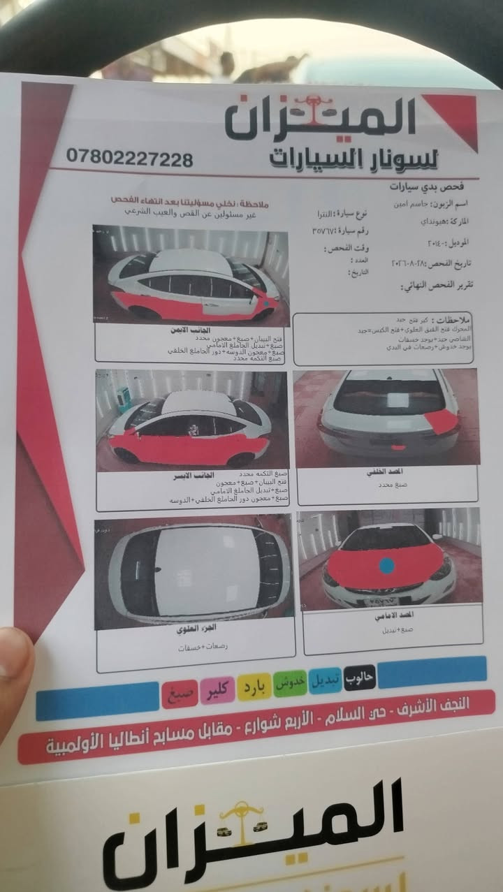 السلام عليكم
هونداي النترا 2014 خليجي 
محرك ١٨٠٠ دوش 
مكينه كير حداديه كهربائيات تبريد مكفولات سونارها موجود بلمنشور 
رقم الموبايل ***********

