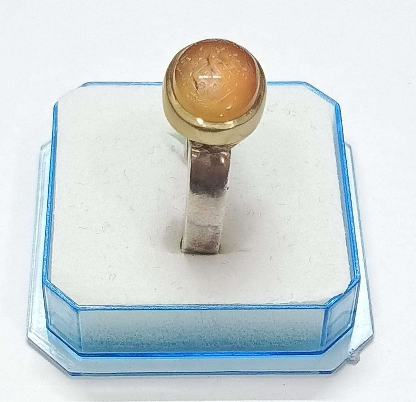 خاتم العقيق اليماني زعفران فضه 925 صياغه يدويه 
ثقيله القياس الخاتم 21السعر110الف
توصيل جميع المحافظات 5
*********** بغداد, العراق
