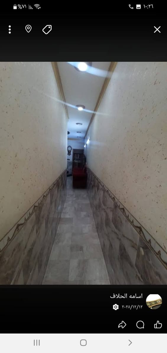 السلام عليكم بيع بيت زراعي سند ٢٥ المساحه ١٠٠م البناء  طابقين بناء درجه اولى تفاصيل البناء (بيت مدخلين مدخل الاول على منور والثاني على الصاله هناك باب قطع دفتري بين الصاله وبين هول الحولي درج حلزوني نص مهفه باب من هول الحولي الى الحمام + تواليت منفصل ومعزول وبل اخير مطبخ الطابق الثاني غرفتين + بيتونه جبيره + سطحين - الارضيه الطابق الاول مرمر عماني الطابق الثاني بورسلين المجاري الامل الشريف علما ان اساس رفت درجه اولى  الكهربائيات كل بيت درجه اولى ويمكنك تشغيل جميع نقاط هيترات البيت مؤسس نظام الكامرات + السبالات + الستلايت نظام تأسيس ممتاز   المكان الدوره حي الزيتون الاول  مقابل الصحه ثالث فرع   الخدمات ( ماء / كهرباء / مجاري / تبليط / انترنيت ) وكل الخدمات متوفره السعر ١٦٠ مليون وبي مجال للتواصل ( ***********/ ***********)
