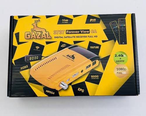 رسيفر غزال 3737 • مستعمل نضيف • اشتراك فوريفر ٤ أشهر