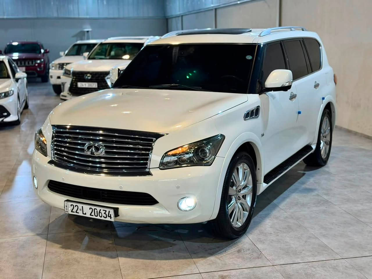 ‏ INFINITI QX80 2014
أنفنيتي QX80 موديل 2014 فول فول مواصفات ١/١
مواصفات خليجي وكالة شريك سردار ✅
سيارة جديد مثل شريكة 📦📦🧿🧿
 شرط شرط  ماكو هيچ  نضافطهة مثل هاي 🧿
-----------------------------------------
مكان🌆: سليماني                   
 سعر💵:  204$ 
تليفون 📲: ***********
                  *********** واتساب
  -----------------------------------------
▫️محريك V8 5.6L تمانية سلندر
🔹گير و محرك بشرط برغي مامفتوح شرط📦
🔹بدون صوت و صرف و خلل كل بشرط فحص
🔹ماشيه 103  الف كيلو متر حقيقي 📦✅
 
▫️سيارة دعامي للدعامية بشرط مكفولة كفاله عامه
🔹بدون صبوغ و بدون بارد و بدون رصعة 
🔹سيارة حيل حيلوة جديد جديد ماشاالله
🔹سيارة على وضع شريكة لوك لوك 📦📦

 
▫️مواصفات
{{ بصمة - سلايت - داخل بيجي - فورويل - رادار امامي و خلفي - رادار جانبي - ثلاجة -  خمس كاميرا - ٣ شاشة - تشغيل عن بعد - صندوق شفت - كشنات جلد - كشنات تتفيئة و تبريد - كشن VIP - كشن و ستيرن خزن - كشنات امامي و خلفي كهربا - تيريد مركزي - حصاص امامي و خلفي - سماعة BOSE - مراي شفت - بغاغ لايت - داخل فورميكا - ڤوليوم - تحديد سورعة - لايت وزينؤن - بگلايت ليد - بعد }}
 
▫️اربع تاير و ويل حجم 22 بيلادي جديد جديد
🔹سيارة جديد ماشالله بدون نواقص
🔹سيارة شرط بدون اى نواقص گير و محرك و حدادي و كاهرباى كولة بشرط
🔹سنوية و رقم جديد سنوي بأسمي تحويل غرامة بشرط
