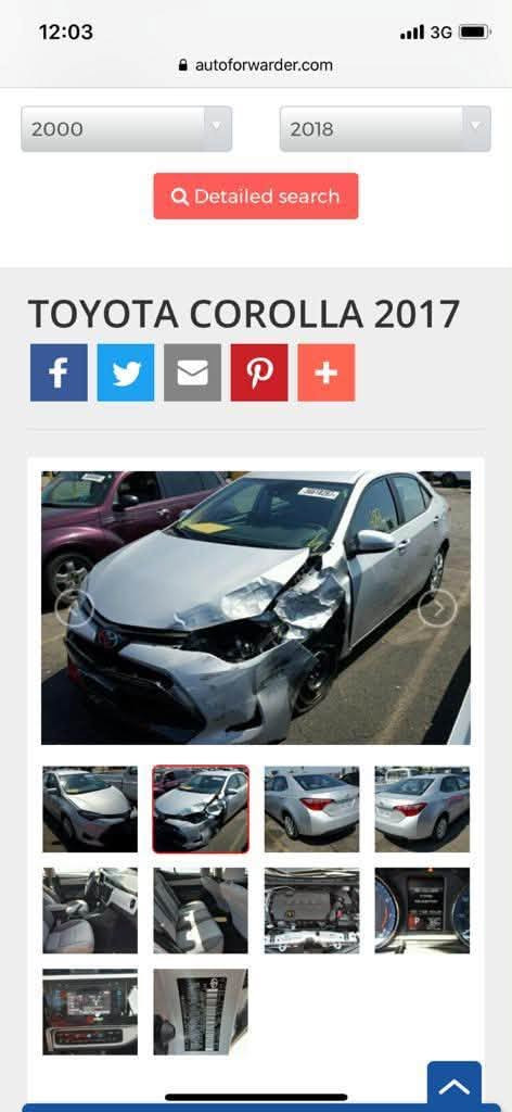 كورلا le موديل ٢٠١٧
وارد امريكي
السياره صدر جديد مبدل امامي وخلفي 
حادثه مبين بالصور 
وكاله عامة باسمي تحويل 
رقم اربيل 
سياره يحتاج صبغ دعاميه اماميه وخلفيه وبنيد فقط باقي مكفوله مابيه مشكله
السعر 110 وبيهة مجال 
للتواصل 
***********
