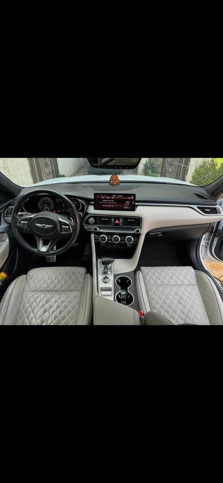‏Genesis  G70  2023 PRESTIGE
🩶🩶للبيع او المراوس 
‌‎ المحرك / V6 3.3cc twin turbo
‌‌‏376 HP🐎🐎🚀🚀
رقم بغداد    برستيج اعلى مواصفات 
السيارة تو ويل 
‏(0-100km) 4.8 s🚀🚀🚀
‏‌‎فول مواصفات1/1  اعلى فئة 
‏‌‎  فتحة سقف (بانوراما) 
ماشية ٦٩ الف كيلو متر 
‌‎اللون :- ابيض 
‏‌‎الضرر :-  جاملغ وبنيد 
الصبغ جاملغ فقط بنيد نفس اللون مبدل 
‌‎ المواصفات :- بصمة
‏‌‎:- تشغيل عن بعد
‏‌‎:- كشنات ميموري سيت
‏‌‎:-كشنات تدفئة تبريد 
‏‌‎:- ستيرن كهرباء  + هيتر
‏‌‎:- 5 وضعيات قيادة ( Eco - Comfort - Sport - Sport plus - Costume )
‌‌‏:- Auto Hold
‏‌‎:- شحن وايرليس
‏‌‎:- سستم سماعات Lexicon 
‏‌‎:- داتا شو
‌‎:- داخل جلد ابيض 
‌‎:- سقف كانتارا (شامو)
‏‌‎:- كاميرات جانبية تشتغل مع الاشارة داخل العداد
‏‌‎:- كاميرا خلفية
‏‌‎:- شاشة كبيرة
‏‌‎:- كيجات ديجيتال
‏‌‎:- رادارات امامي وخلفي وجانبي
‏‌‎:- كشنات جلد + كهرباء 
‏‌‎:- 5 كاميرات 360 درجة 
‏‌‎:- حساسات امامي وخلفي
‏‌‎:- نظام تحديد المسار 
‏‌‎:- دسكات بريمبو 6 بستم بلاد 
‏‌‎:-مري شفط +اشارة +تعتيم الضوء 
‏‌‎:- لايت LED امامي خلفي 
‏‌‎:-دخول ذكي مع انارة ترحيب
‏‌‎:-قيادة ذاتية  
‏‌‎:-تحديد مسار+مثبت سرعه تفاعلي يدوس بريك ويمشي تلقائي
‏‌‎:-ويل كروم  
‏‌‎:-مرقم بغداد رقم تحويل بشرط سنويه 
‏‌‎:-  وبعد بيها مواصفات هواي 
‏‌‎ملاحظة :- كير ومحرك وصدر وكهربائيات كله بشرط)
السعر 195 
***********
