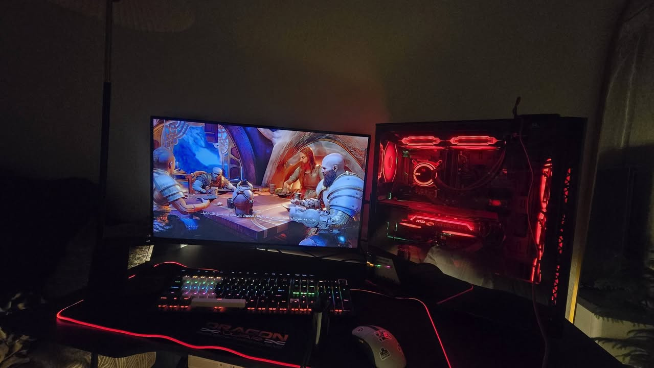 متشتري لتخابر رجا ولتواعد فدوه القلبك 
CPU: INTEL CORE 17-9700F (8 CORES, 8 THREADS)
COOLER: ALSEYE 240MM AIO
LIQUID COOLER
MOTHERBOARD: GIGABYTE Z390
GAMING X
GPU: MSI GEFORCE RTX 2070 SUPER
GAMING Z TRIO (8GB, 3FANS)
RAM: 32GB DDR4 (2667 MHz)
SSd: 256GB TEAM
HDD: 1TB SEAGATE
PSU: COOLER MASTER MWE GOLD
750 FULL MODULAR (750W, 80+GOLD)
CASE: DEEPCOOL (BLACK, WITH 4 FANS & REMOTE CONTROL)
OS: WINDOWS 10 HOME CTIVATED
السعر ٨٠٠ الفمع المجال البسيط
***********

نص مكتوب في الصور:
- CPU: INTEL CORE I7-9700F (8 CORES, 8 THREADS)
- COOLER: ALSEYE 240MM AIO LIQUID COOLER
- MOTHERBOARD: GIGABYTE Z390 GAMING X
- GPU: MSI GEFORCE RTX 2070 SUPER GAMING Z TRIO (8GB, 3FANS)
- PSU: COOLER MASTER MWE GOLD 750 FULL MODULAR (750W, 80+GOLD)