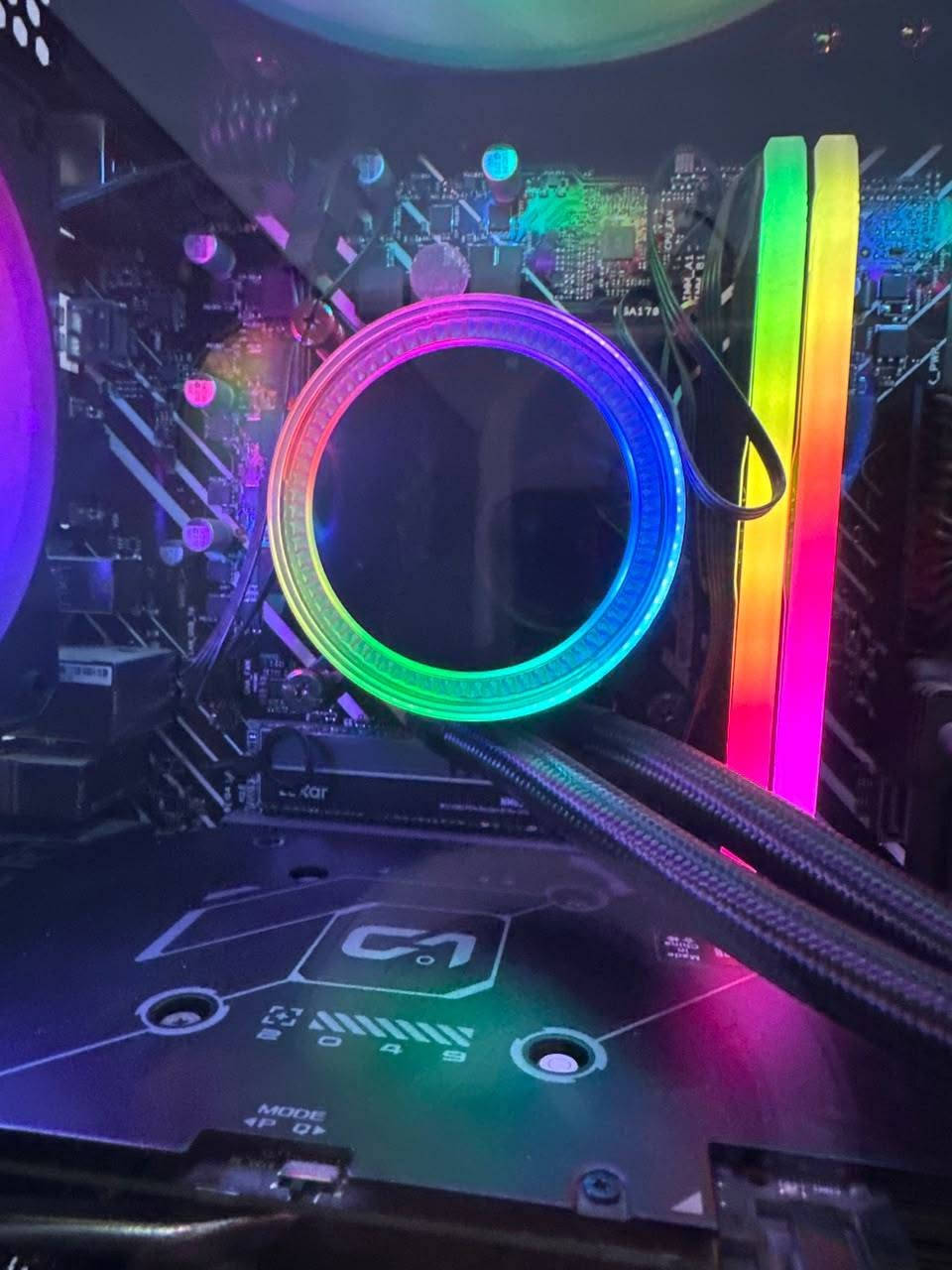 سلام عليكم
تجميعة للبيع، المواصفات
CI512400F
RAM 8*2 16GB 360‪0HZ
M.2 1TB LEXER
M.B H610 ASUS
RTX 406‪0 ASUS
COLOR 240‪M LED
P.W 600‪W
CASE GAMING GALAX 07 4FAN RGB
شاشة GAMEON 180‪HZ
+ميز Gaming RGB لون اسود تحكم ريمونت بالاضاءة
مكاني الانبار فلوجة 
***********‪اتصال او واتساب
***********‪ اتصال او واتساب

نص مكتوب في الصور:
- GAMEON GOPS27180IPS دقة مذهلة واداء فائق لتجربة لعب سلسة 27" 180Hz FAST IPS 0.5MS Response time FHD 1920X1080 NVIDIA G-SYNC COMPATIBLE CONSOLE READY
- CI5 12400F
- RAM 8*2 16GB 3600HZ
- RTX 4060 ASUS
- COLOR 240M LED
- P.W 600W