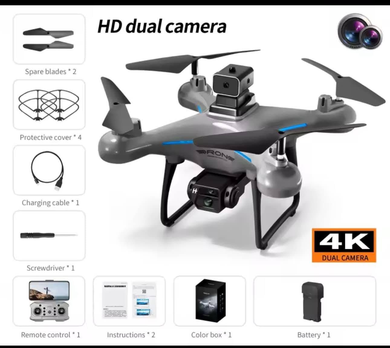 درون للبيع  للحجز مراسله على الخاص

نص مكتوب في الصور:
- HD dual camera Spare blades * 2 Protective cover * 4 Charging cable * 1 Screwdriver * 1 Remote control * 1 Instructions * 2 Color box * 1 Battery * 1 4K DUAL CAMERA
- Four way intelligent obstacle avoidance
- Equipped with four-way induction detection providing escort for flight.