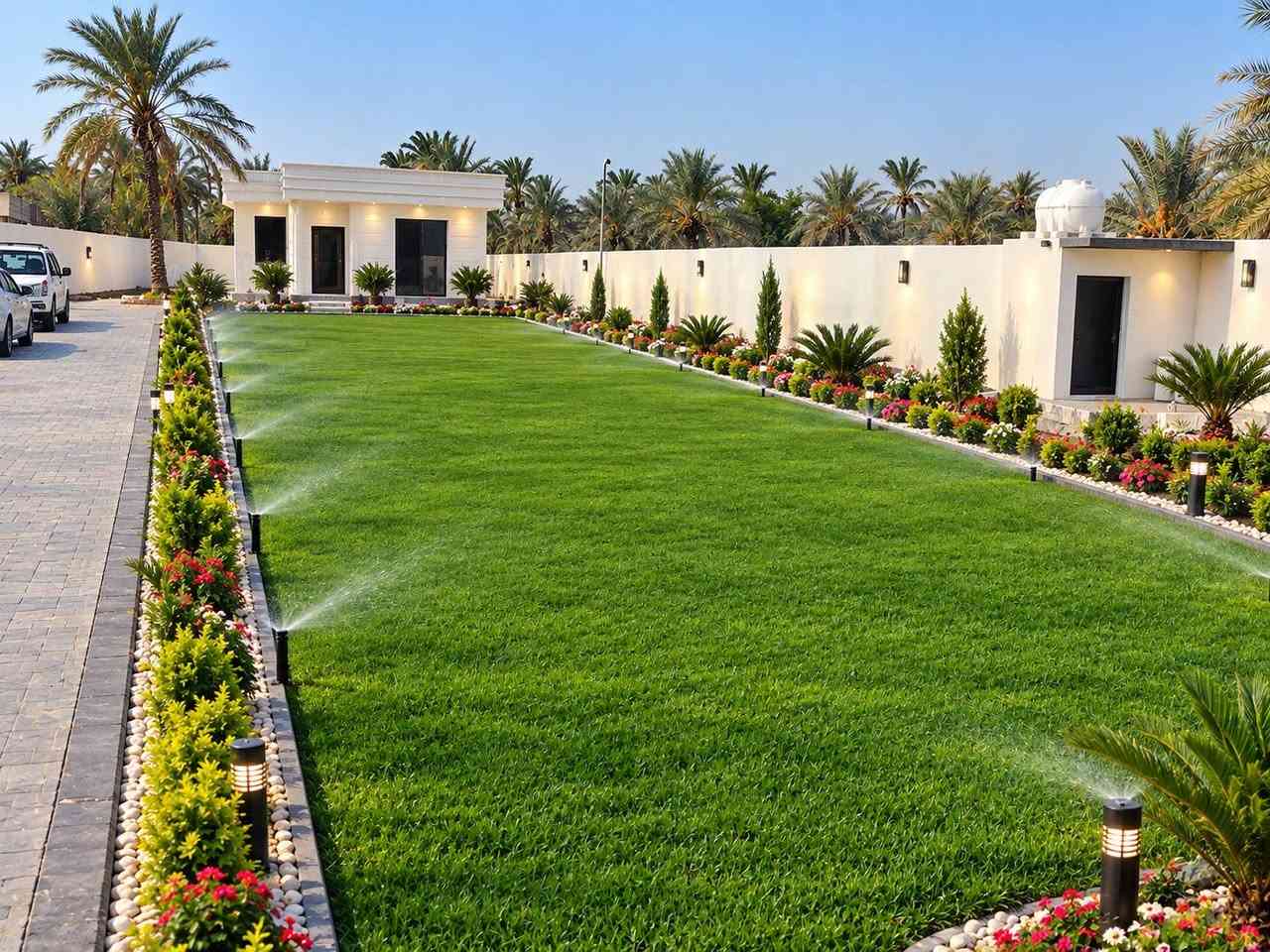 تصميم وتنفيذ 
مرشات حدائقة امريكي 
منضومات الري الحديث والتنقيط 
اشراف مباشر 
م.  علي سعدي 
ابوغريب الزيدان 
***********

نص مكتوب في الصور:
- HONOR X9c
