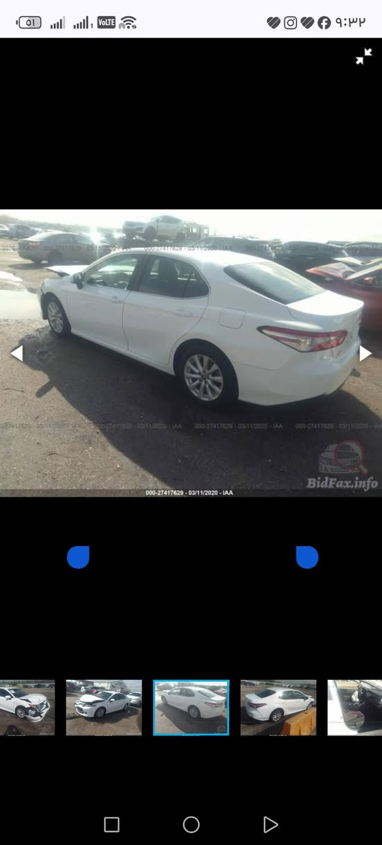 —السعر165بيها مجال--
تويوتا كامري.        — Toyota Camry 

‏‎وراد أمريكي.     —  دركه راجع سستم  

‏‎الموديل                —  2018 

فئة                       —  LE   

حجم المكينه         —  V4/2500 

‏‎اللون                     —  ابيض  
 
ماشيه.           ——m200——

حالة السياره.    — جاملغ عكس السايق تعديل  بنيد                                 معمر ومصبوغ بدون دواخل

‏‎ المواصفات المعروفه  

رقم السياره    — بغداد

‏‎موقع  السياره — الانبار حديثه

‏‎للأستفسار
***********واتساب

نص مكتوب في الصور:
- en.bidfax.info/toyot
- 000-27417629 - 03/11/2020 - IAA BidFax.info
- 000-27417629 - 03/11/2020 - IAA
- BidFax.info
- en.bidfax.info/toyot 000-27417629 - 03/11/2020 - IAA