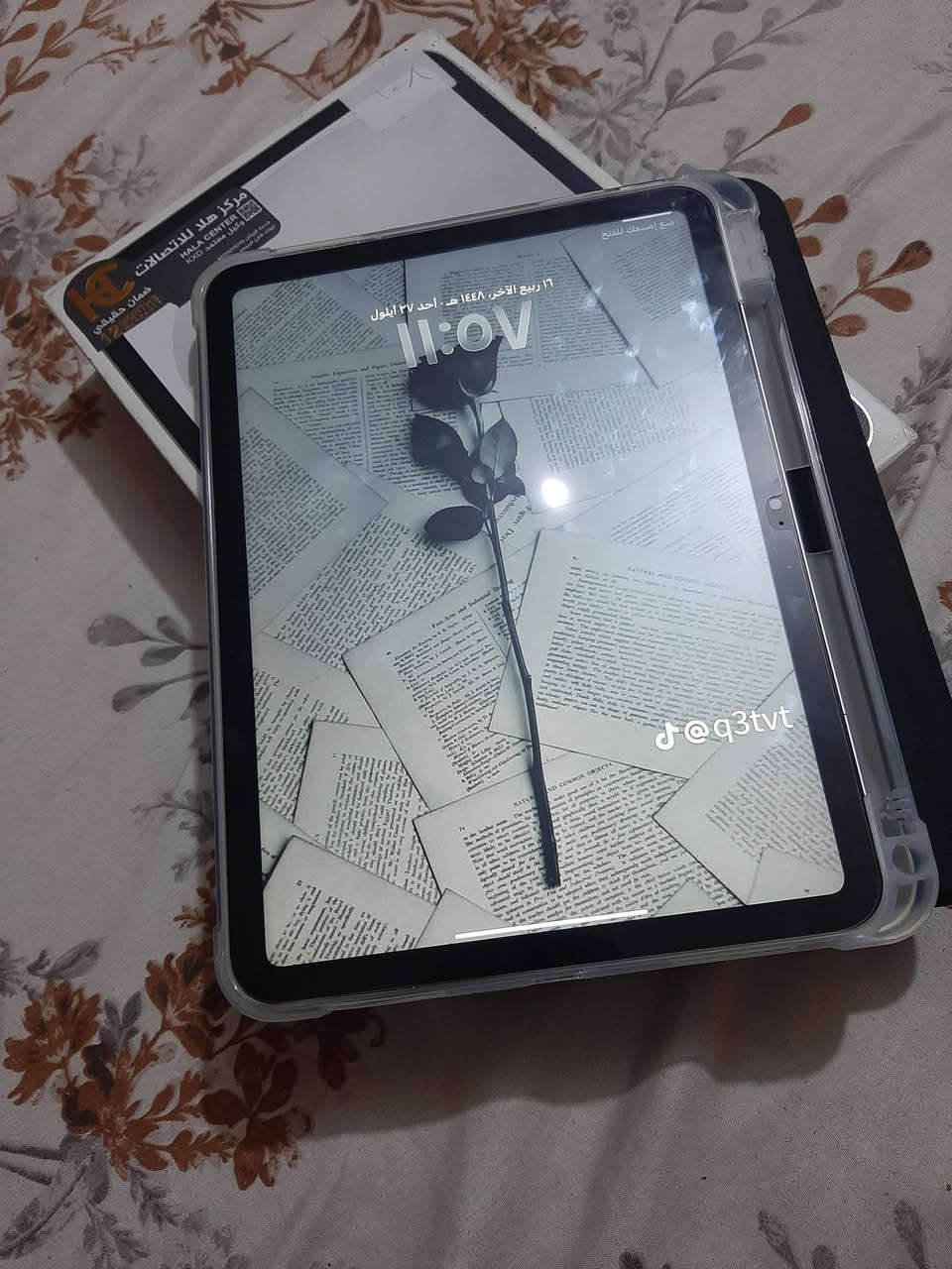 السلام عليكم
ايباد ابل 11مبدل بس كلاس 
معالج A16
ذاكره 128GB
بطارية 100
بعده داخل بالضمان
نظافه 100%
عدد الدورات 82
مكان بغداد الرصافه الثانيه 
السعر 500 وبي مجال بسيط
الشراي يخابر [***********]

نص مكتوب في الصور:
- ضع إصبعك للفتح ١٦ ربيع الآخر، ١٤٤٨ هـ، أحد ٢٧ أيلول ١١:٥٧ @q3tvt