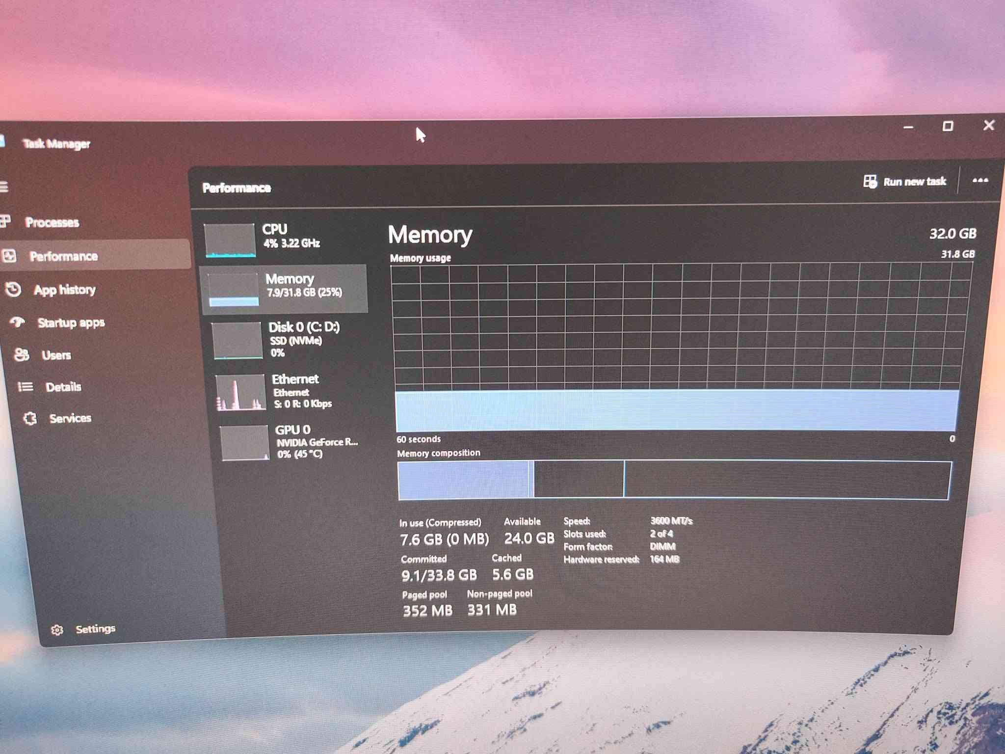 🖤 Gaming PC | i7-12700KF + RTX 4060 AERO + 32GB

🖥️ المواصفات

- ⚡ CPU: Intel Core i7-12700KF — 12th Gen
- 🎮 GPU: Gigabyte AERO RTX 4060 — 8GB
- 🧠 RAM: 32GB DDR4 — 3600 MT/s
- 🛠️ Motherboard: Gigabyte B760 DS3H AX DDR4
- 💾 Storage: 1TB NVMe SSD
- ❄️ Cooling: AIO Liquid Cooler
- 🤍 Case: Thermaltake White
- 💡 Fans: RGB Fans

🖥️ الشاشة

- Gigabyte 27"
- 2K / QHD
- 165Hz

🎮 الملحقات

- ⌨️ AULA WIN60 HE
- 🖱️ AJAZZ AJ139MC V2
- 🎧 Logitech G635
- 📷 Webcam
- 🪑 Gaming Chair
- 🪵 Gaming Table — 120cm

🔥 البيع شامل

PC + شاشة + Webcam + Keyboard + Mouse + Headset + كرسي + طاولة

Setup كامل ومرتب وجاهز للـ Gaming • Streaming • Study • Daily Use

📍 النجف
💰 السعر: خاص
📞 ***********
📩 للاستفسار والتفاصيل: خاص

نص مكتوب في الصور:
- Task Manager
- Processes
- Performance
- App history
- Startup apps
- Users
- Details
- Services
- Settings
- Run new task
- CPU
- 4% 3.22 GHz
- Memory
- 7.9/31.8 GB (25%)
- Disk 0 (C: D:)
- SSD (NVMe)
- 0%
- Ethernet
- S: 0 R: 0 Kbps
- GPU 0
- NVIDIA GeForce R...
- 0% (45 °C)
- Memory usage
- 32.0 GB
- 31.8 GB
- 60 seconds
- 0
- Memory composition
- In use (Compressed)
- 7.6 GB (0 MB)
- Available
- 24.0 GB
- Speed:
- 3600 MT/s
- Slots used:
- 2 of 4
- Form factor:
- DIMM
- Committed
- Cached
- Hardware reserved: 164 MB
- 9.1/33.8 GB 5.6 GB
- Paged pool
- Non-paged pool
- 352 MB
- 331 MB
- Google Chrome GGG Gameloop Steam Discord Steam Task Manager Processes Performance App history Startup apps Users Details Services Settings GPU NVIDIA GeForce RTX 4060 CPU 4% 3.27 GHz Memory 7.9/31.8 GB (25%) Disk 0 (C:) SSD (NVMe) 0% Ethernet Ethernet 0% 0 Kbps GPU 0 NVIDIA GeForce RTX 4060 0% (45 °C) 3D 0% Copy Video Encode 0% Video Decode 0% Dedicated GPU memory usage 8.0 GB Shared GPU memory usage 15.9 GB Utilization 0% GPU Memory 0.9/23.9 GB Dedicated GPU memory 0.8/8.0 GB Shared GPU memory 0.2/15.9 GB Driver version: 32.0.16.1692 Driver date: 9/4/2026 DirectX version: 12 (FL 12.1) Physical location: PCI bus 1, device 0, function 0 Hardware reserved memory: 235 MB
- System > About Storage 932 GB 459 GB of 932 GB used 1W Graphics Card NVIDIA GeForce RTX 4060 Installed RAM 32.0 GB Processor 13th Gen Intel(R) Core(TM) i7-12700KF 3.60 GHz Cypher B760 DS3H AX DDR4 Device specification Device name Cypher Processor 13th Gen Intel(R) Core(TM) i7-12700KF 3.60 GHz Installed RAM 32.0 GB (31.8 GB usable) Device ID A7B0A8F1-D55F-4F8F-81FA-EFD3C352B88C Product ID 00331-80000-00000-AA320 System type 64-bit operating system, x64-based processor Pen and touch No pen or touch input is available for this display Related links Domain or workgroup System protection Advanced system settings