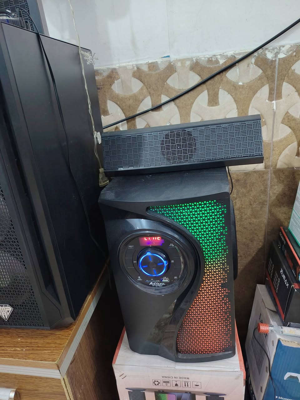 تجميعه كامله للبيع
معالج رايزن i5 5500

كارت شاشه 3070ti 8g Nvidia 

بورد 450 M Gaming 

باور سبلاي 750

رام ار جي بي 8×2 16

هارد ssd1tb ssd500 hhd500 

شاشه اسوس 180 hz

كيبورد كاربون 

ماوس ريد دراكون

سماعات كيمنك

سستم مضخم مع 3 سماعات 

يوبي اس Lazer 

سيت اب كامل نضافه فول السعر مليون و200

*********** العنوان بغداد الشعب
