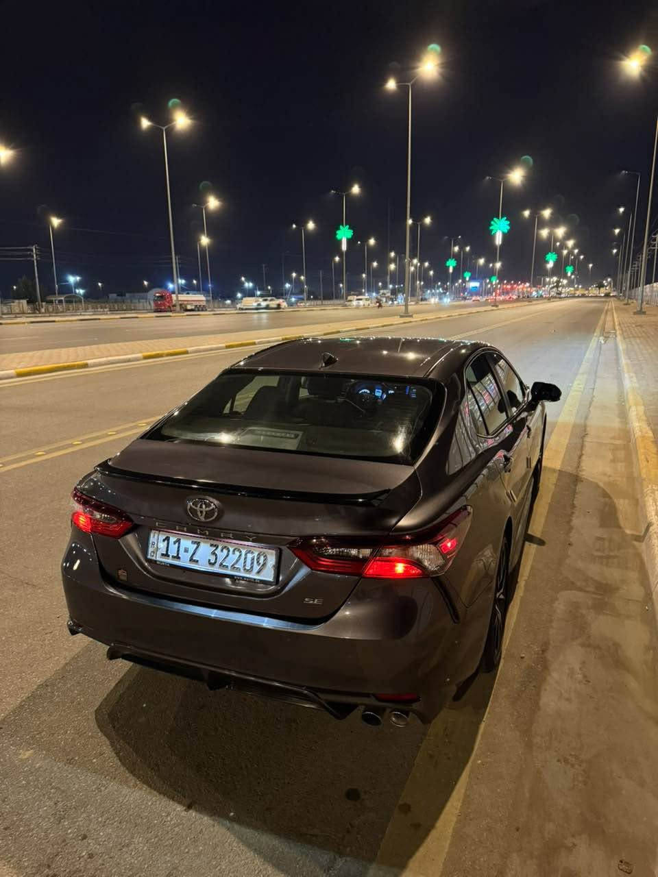سلام عليكم 
كامري 2024 SE 
حادث خلفي بجم كبس  
صور الحادث بالمنشور موجودة 
190$
كربلاء *********** كربلاء, العراق

نص مكتوب في الصور:
- 54263694