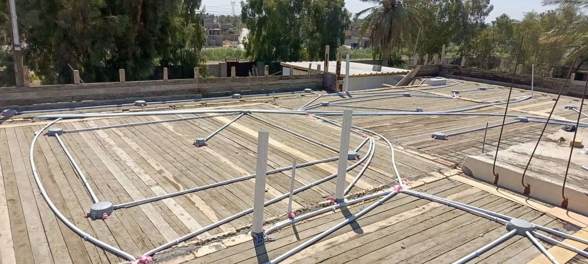 نشر سقف طابق ثاني 
الحفر نزالات عمودي
سبالت ستلايتات
طاقة شمسية
***********
