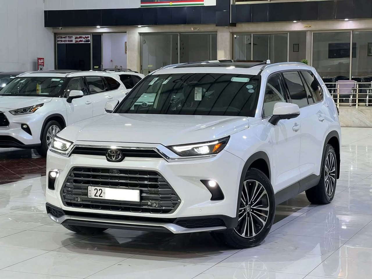 تويوتا كراند هايلندر
موديل:2024
ماشي:35000 ميل
السيارة:رقم اربيل باسمي تحويل ثاني يوم
السيارة:كلين تايتل مكفولة كفالة عامة
مواصفات:بلاتنيوم فول مواصفات 
محرك:4سلندر 
حجم محرك:2400 توربؤ بنزين+هايبردماكس
سعر:50000 $ بيهامجال
عنوان:اربيل معرض كوردستان/شارع 40م
واتساب/***********
واتساب/***********
