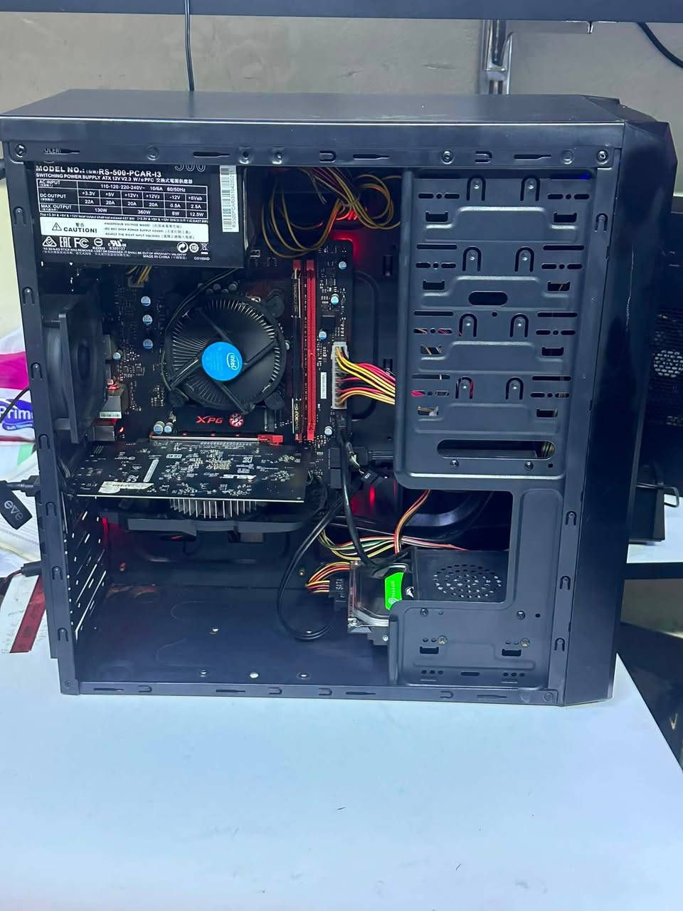 تجميعه بسعر 325الف فقط
CPU I5 7400 4 CORE 4 THERADS

COOLER CPU INTEL STOCK 

M. B MSI B250M GAMING PRO

RAM 8GB DDR4 TEAMGROUP

GPU GTX 1050TI 4GB ASUS 

POWER 500W COOLER MASTER 

CASE BLACK AERO COOL

M. 2 NVME 128 GB XPG

HDD 1 TB SEAGATE

عنوان موصل دواسه عماره القدس مكتب البغدادي للحاسبات 
للتواصل  *********** واتساب
