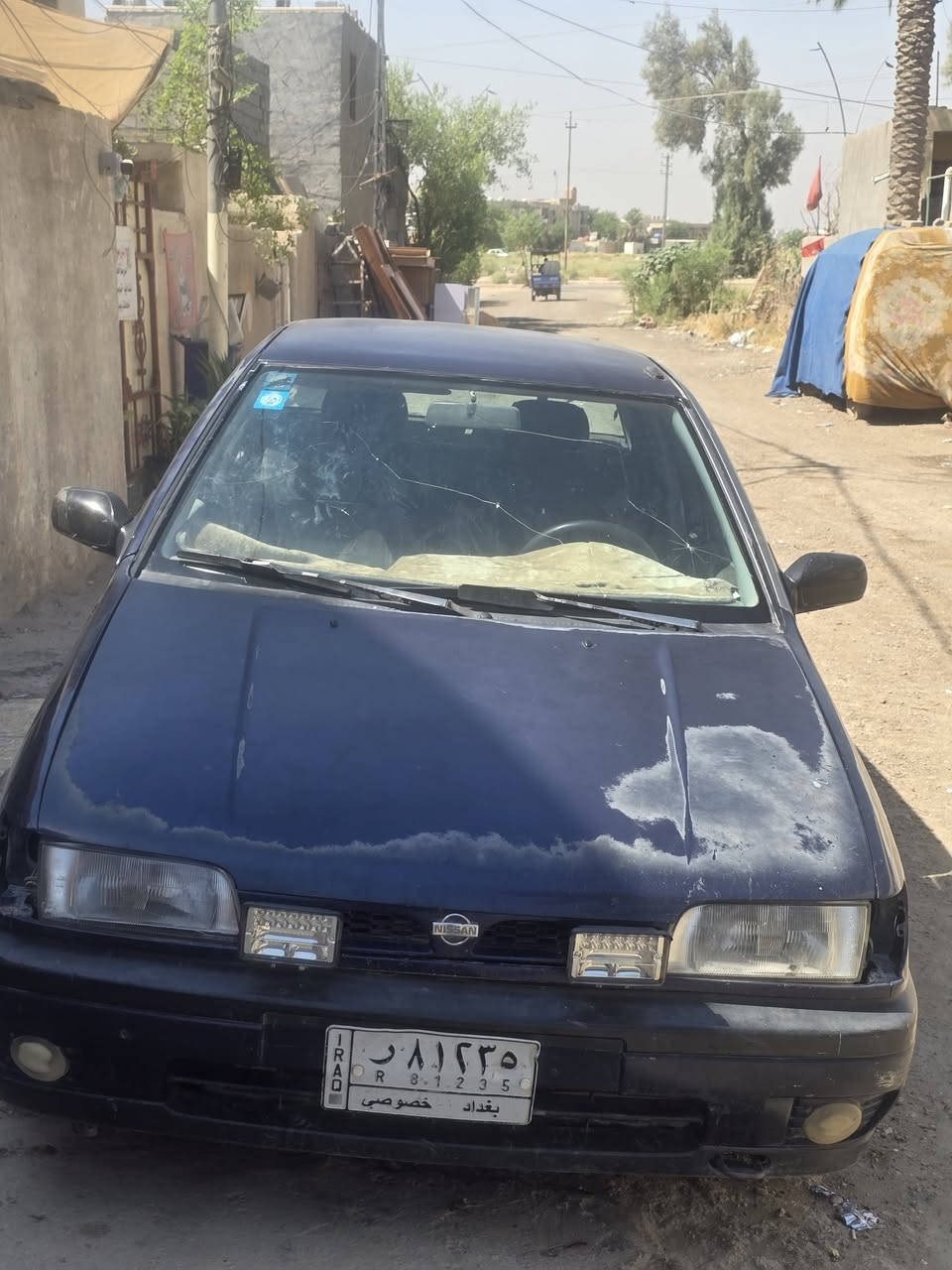 نيسان صني موديل ٩١ رقم بغداد كهربائية السياره  كامله  حته التبريد شغال السعر ٢٥  ***********
