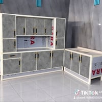 كاونتر المنيوم • ٢ متر • سنك مرمر ١م٢٠سم
