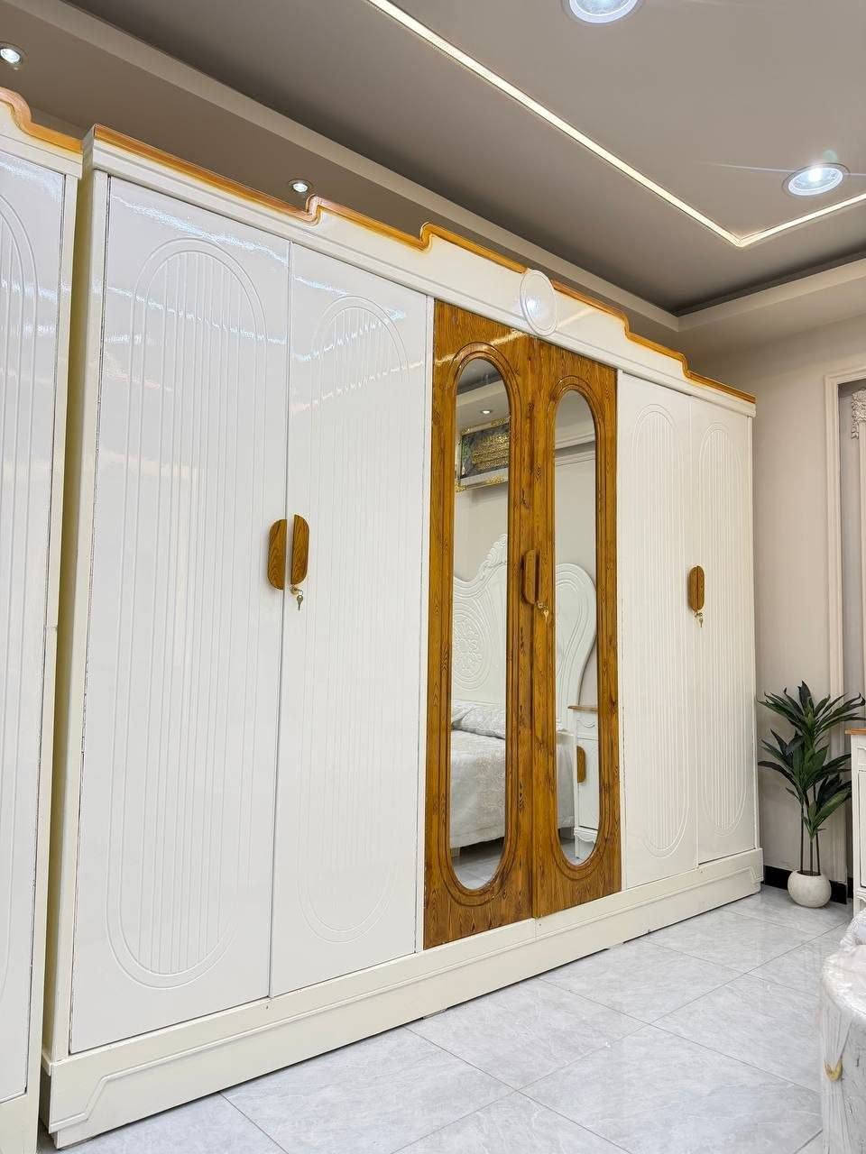غرف نجاره عراقية • ٨ قطع • سرير ٢٠٠×١٦٠