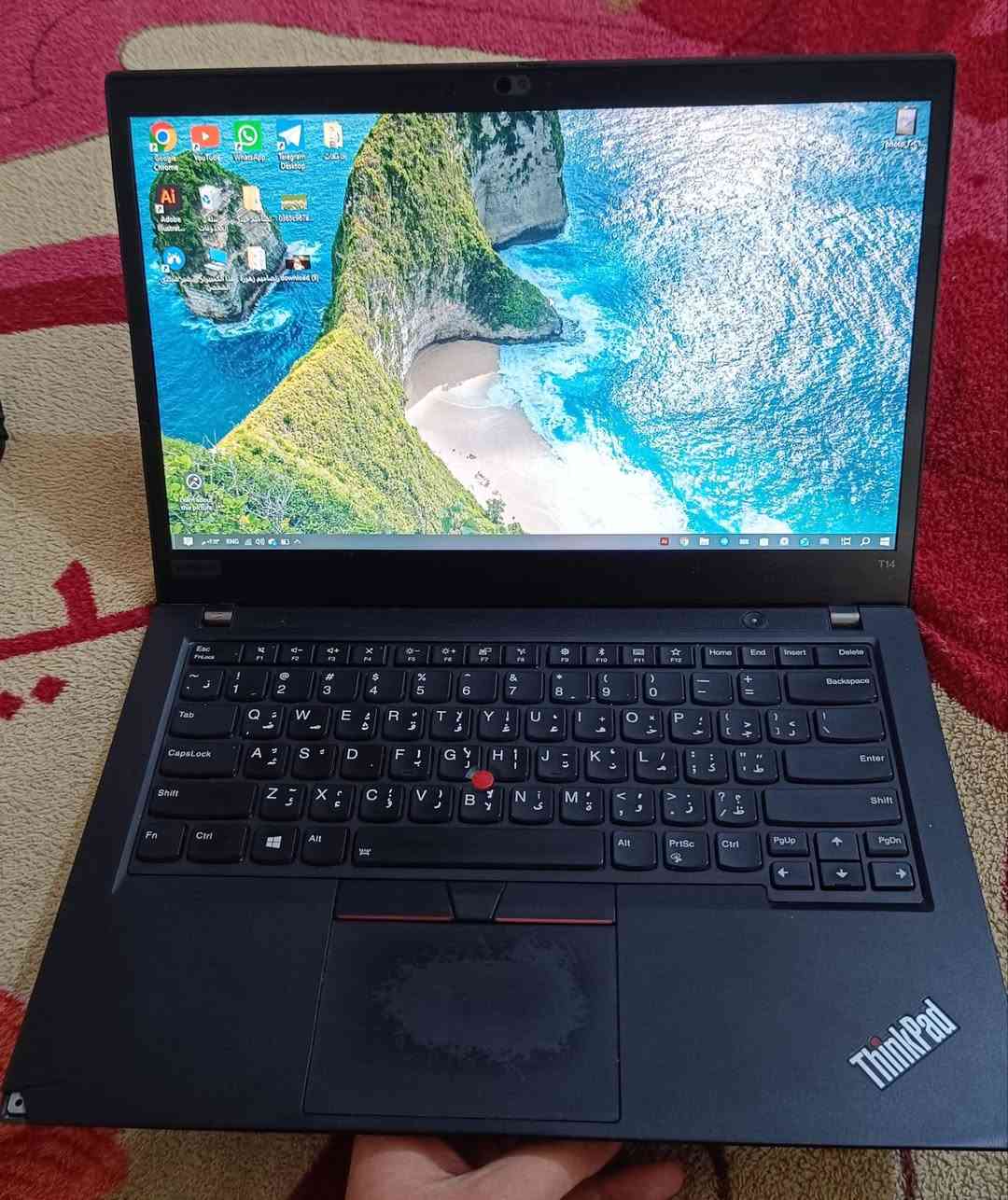 السلام عليكم.
لابتوب لينوفو للبيع.

الموديل: LENOVO ThinkPad T14s gen 2

المعالج: RYZEN 5 pro 5650U (كمبيوتر الجيل 11)

الذاكرة العشوائية (RAM): 16GB DDR4

التخزين (HARD): 256GB SSD

كارت الشاشة (V.CARD): 1GB AMD + 8GB SHARE

الشاشة (SCREEN): 14.1 INCH SLIM Screen Mix

السعر 350 الف وبيه مجال بسيط للشراي.

بي كسر خفيف بالغلاف مثل ما بالصورة ما ماثر على اي شي.

نص مكتوب في الصور:
- حول ذاكرة RAM المثبتة ١٦,٠ غيغابايت السرعة: ٣٢٠٠ ميغا هرتز المعالج AMD Ryzen 5 PRO 5650U with Radeon Graphics 2.30 GHz بطاقة الرسومات 1008 MB AMD Radeon(TM) Graphics مساحة التخزين 238 GB تم استخدام 155 GB من 228 GB إعادة تسمية هذا الكمبيوتر DESKTOP-OS9VO11 20XLS0A700 مواصفات الجهاز اسم الجهاز DESKTOP-OS9VO11 المعالج AMD Ryzen 5 PRO 5650U with Radeon Graphics 2.30 GHz ذاكرة RAM المثبتة ١٦,٠ غيغابايت (١٤,٨ غيغابايت مستخدم) بطاقة الرسومات AMD Radeon(TM) Graphics (1008 MB) مساحة التخزين 238 GB SSD SK hynix BC501 HFM256GDJTNG-8310A معرف الجهاز D8B5139E-283E-47AE-A24F-B7ED3688947F معرف المنتج 00330-80000-00000-AA592 نوع النظام نظام تشغيل بإصدار ٦٤ بت ومعالج يستند إلى x64 القلم واللمس لا يتوفر إدخال باللمس أو بالقلم لجهاز العرض هذا