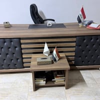 ميز ٢٢٠سم • كرسي دوار • نظيف ٩٠٪