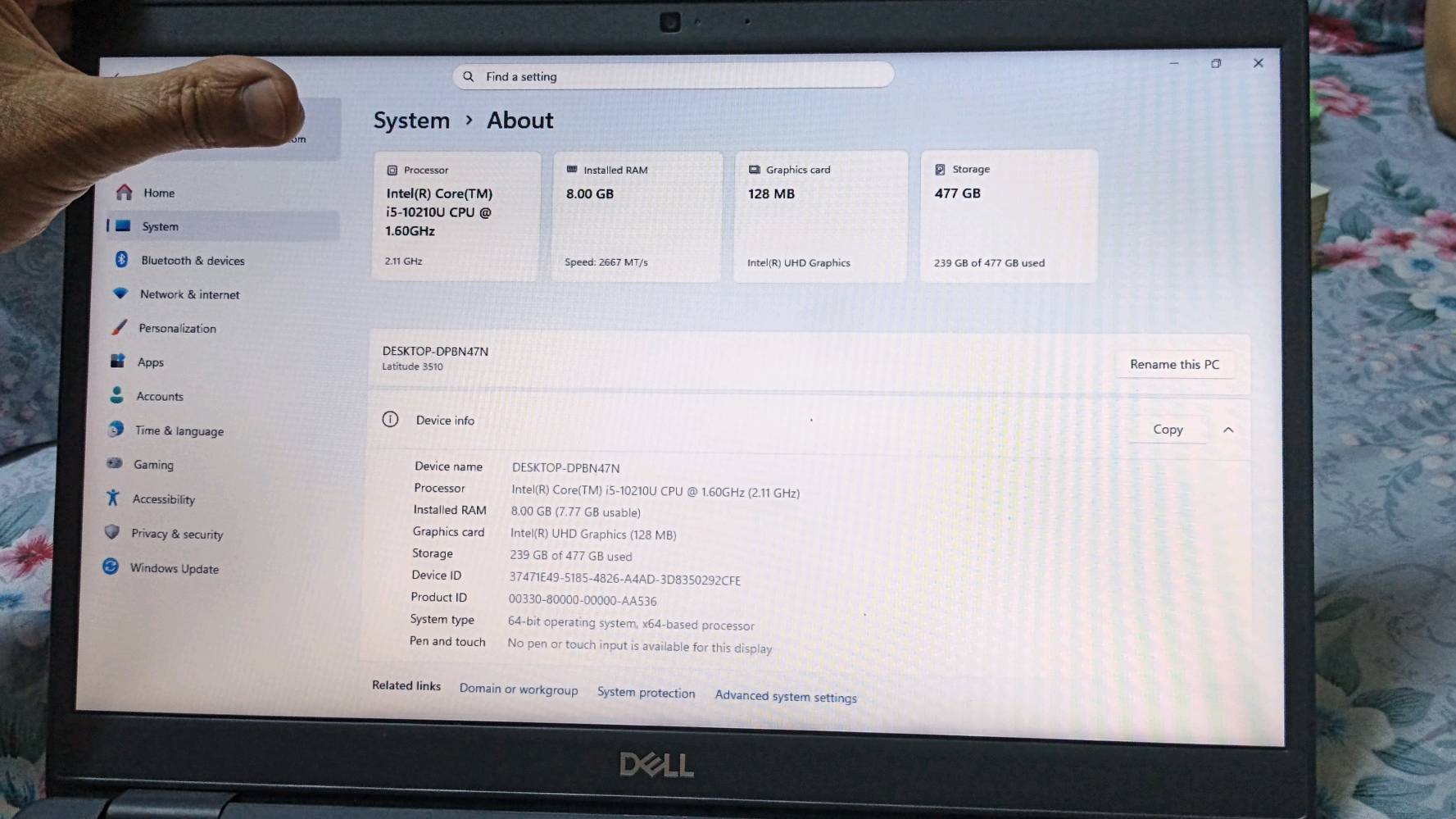 لابتوب ليتيتيود المواصفات بالصورة

ع لابتوب DLL  Latitude سليم
Cor i5 الجيل 10 
هارد 500ssd 
كارت شاشه داخلي 
رام 8 
حجم الشاشه 15.6 
السعر 250 الف وبيه مجال
شنو موقعك بالضبط بالمحافظة/المنطقة حتى المشتري يعرف وين يراجع؟: 
بغداد البلديات 
حالة اللابتوب شلونها من ناحية الخدوش أو الكسر أو أي ملاحظات ثانية، وشاشة اللمس/الكيبورد/الماوس باد شغالات طبيعي؟: 
مابيه خدوش .. والشاشة ليست لمس
بي ملحقات ويا الجهاز لو لا؟ مثل كرتونة، شاحن، أو أي إضافات ثانية؟: 
وياه شاحن