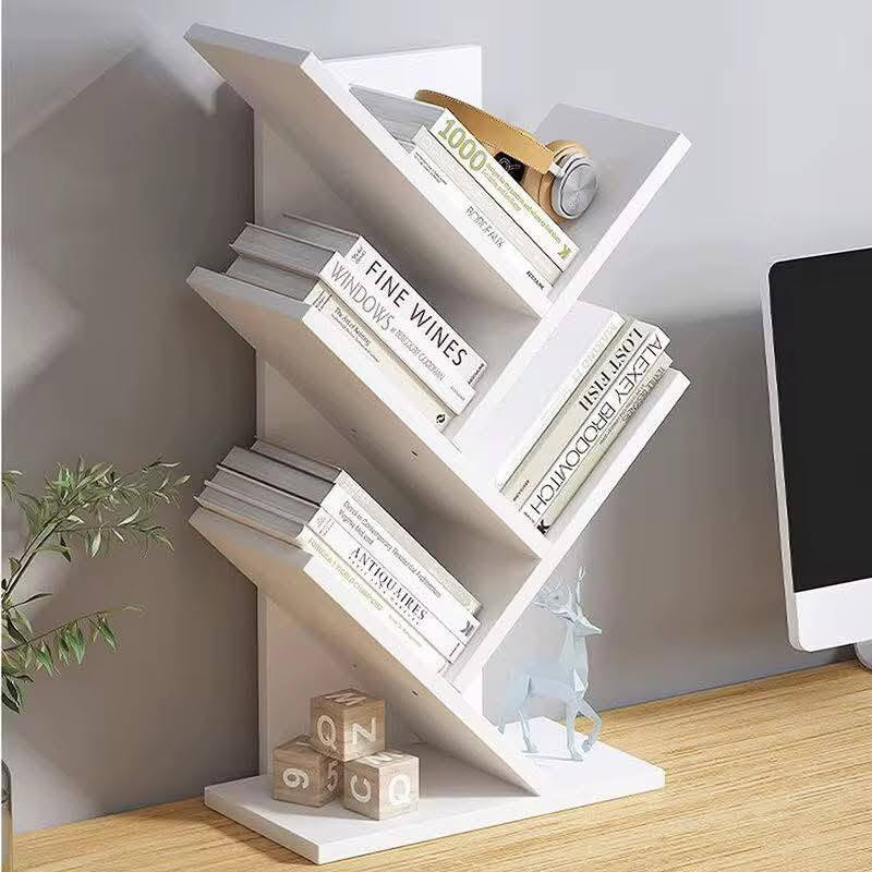 رفوف متدرجة • تصميم شجري • كتب ومجلات